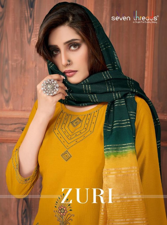 Seven Treads Zuri Elegant Hand Work With Classic Embroidery ...