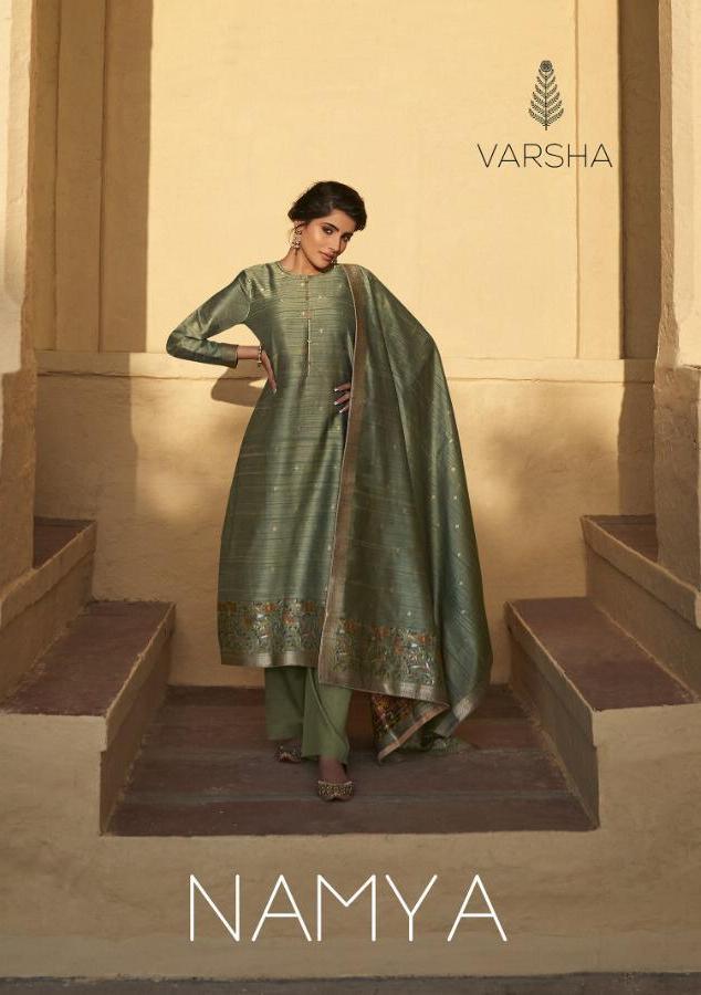 Varsha Fashion Namya Designer Tusser Silk Woven With Work Dr...