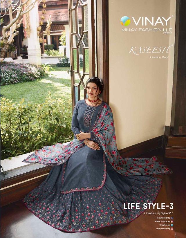 Vinay Fashion Kaseesh Life Style Vol 3 Designer Muslin Satin...