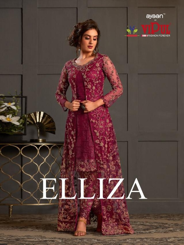 Vipul Fashion Elliza Heavy Designer Fancy Wedding Wear Salwa...