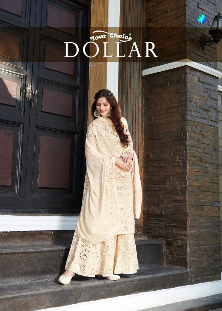 Your Choice Dollar Designer Georgette With Heavy Embroidery ...