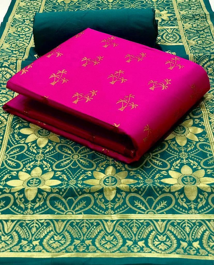 Latest Banarasi Silk Ikkat Vol 4 Jacquard Weaving Dress Mate...
