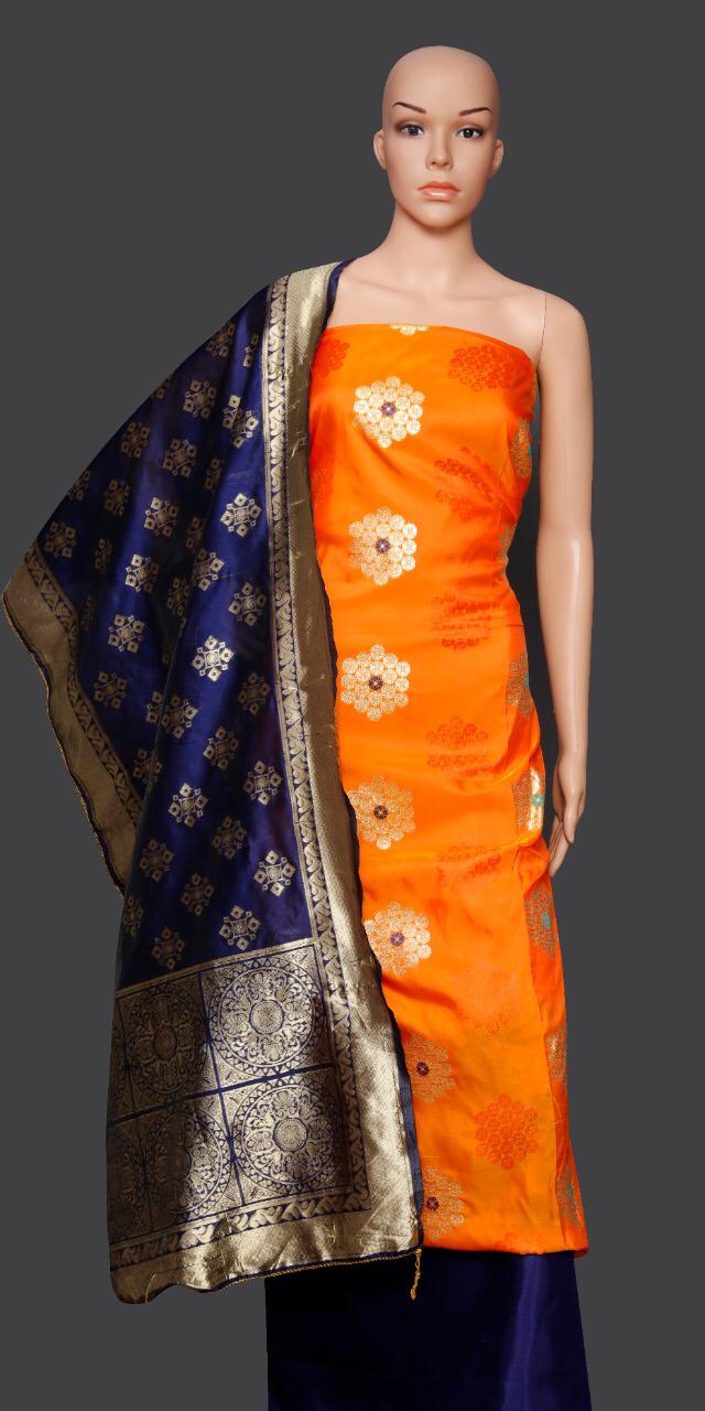 Latest Designer Banarasi Silk With Jacquard Party Wear Suits...
