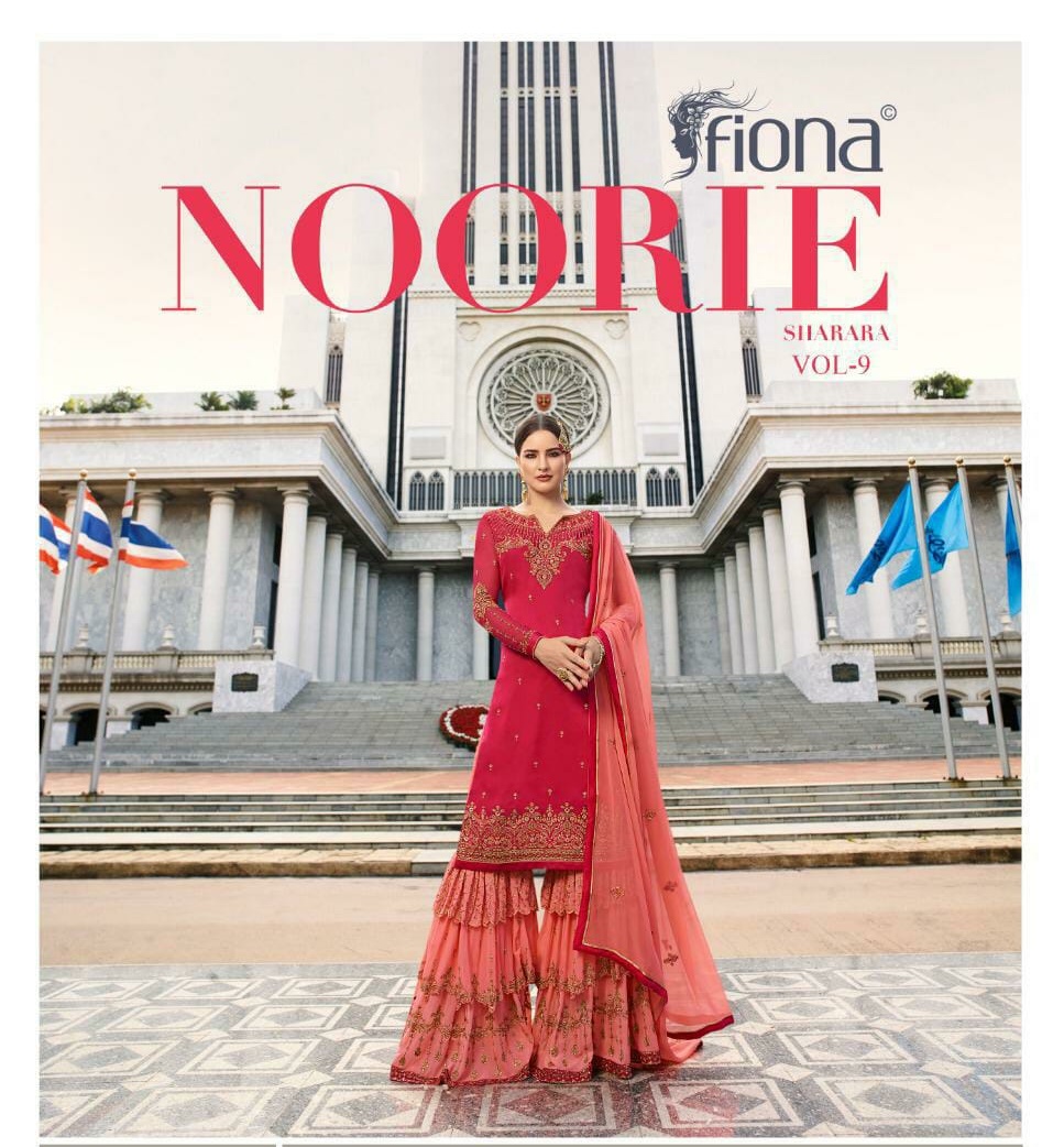 Fiona Noorie Vol 9 Satin Georgette With Embroidery Work Desi...