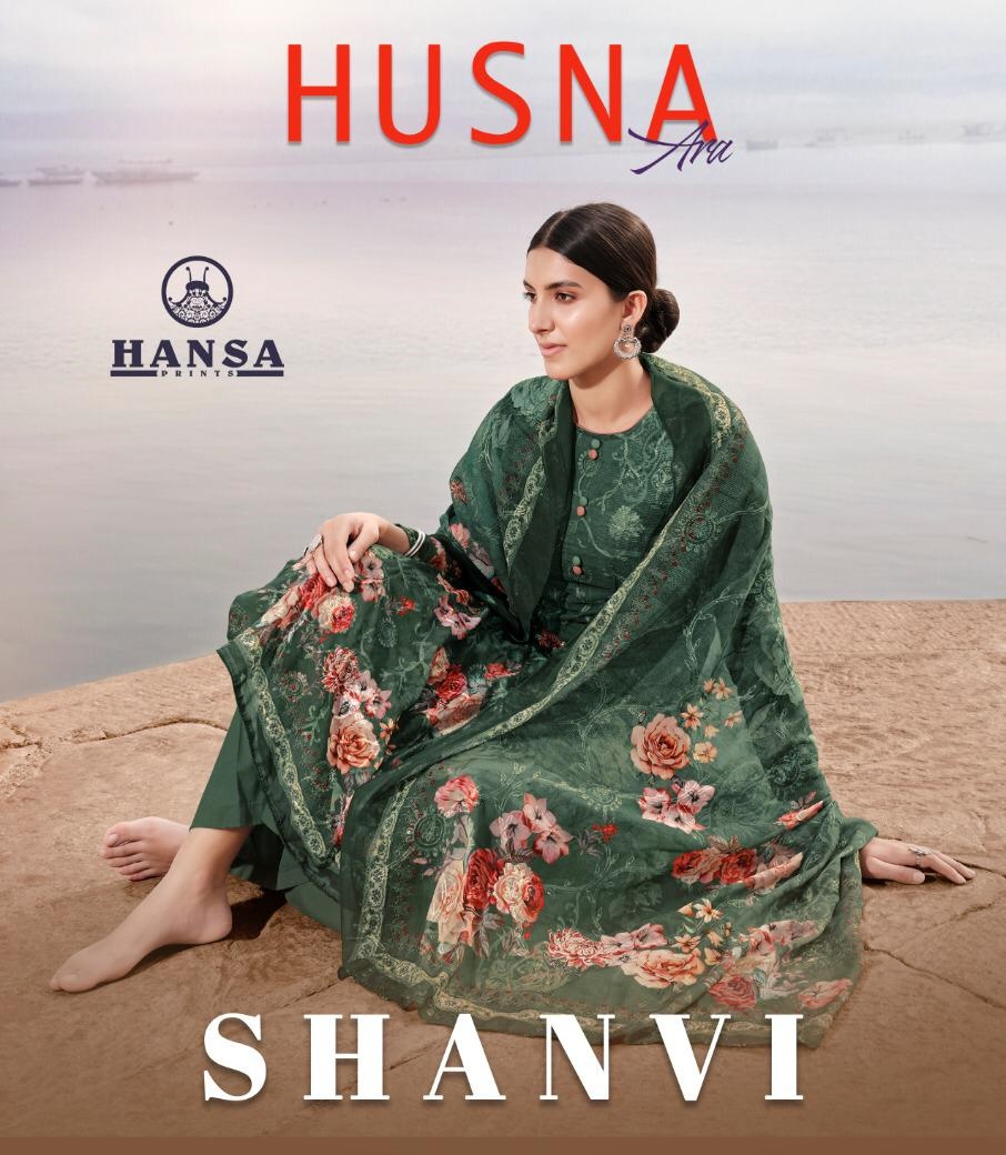 Hansa Print Shanvi Georgette Print With Work Dress Material ...
