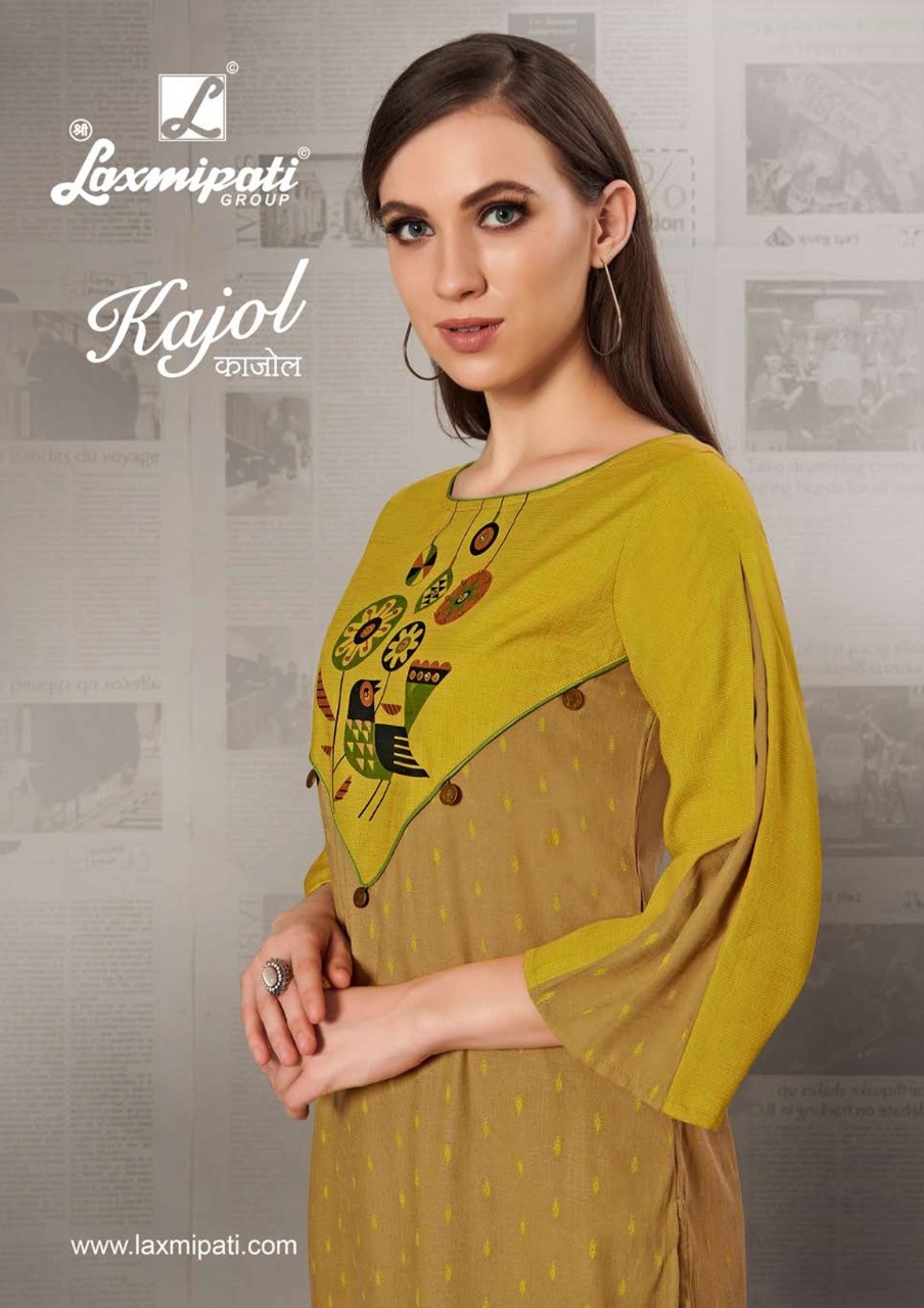 Laxmipati Kajol Cotton Readymade Kurtis Collection At Wholes...