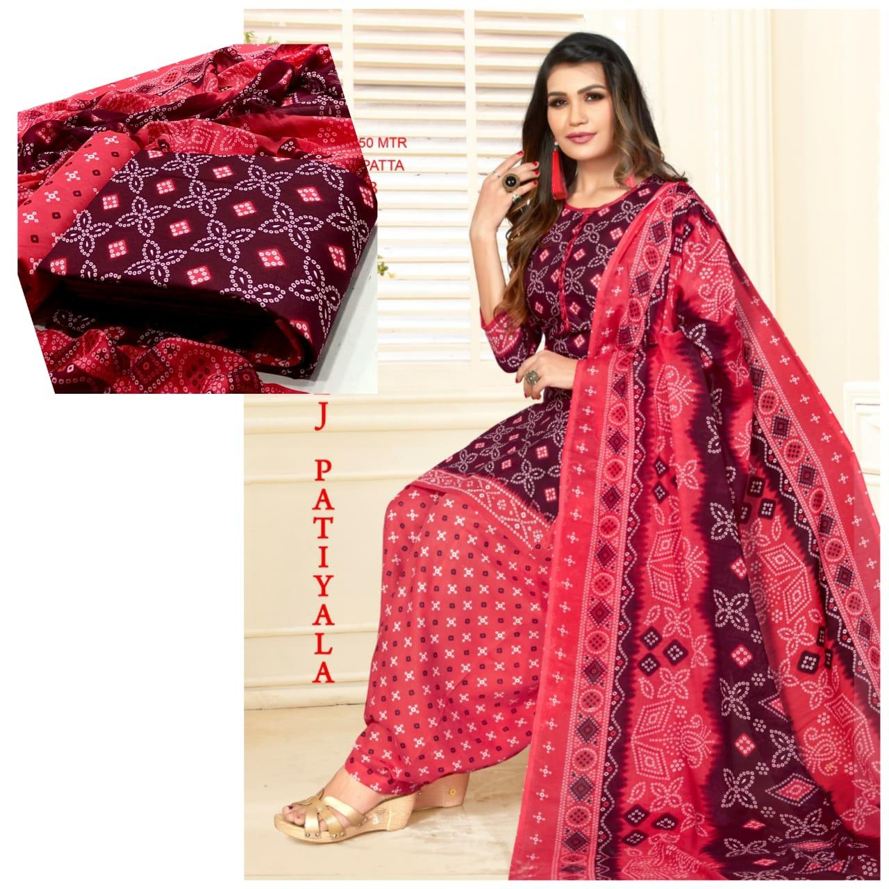 Bandhani Patiyala Vol 2 Cotton With Bandhani Print Dress Mat...