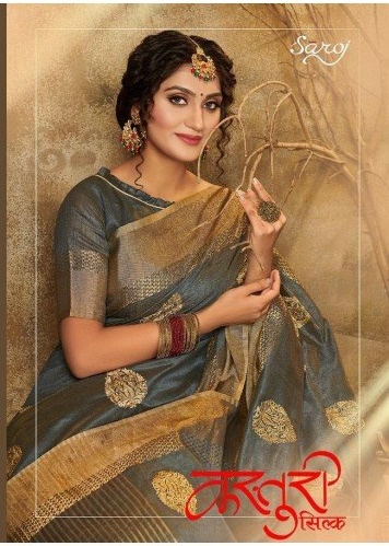 Saroj Kasturi Silk Jari Silk With Rich Pallu Designer Sarees...