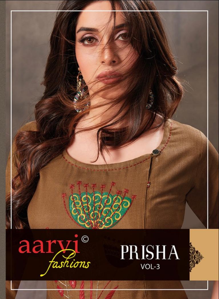 Aarvi Fashion Prisha Vol 3 Rubby Cotton With Heavy Embroider...