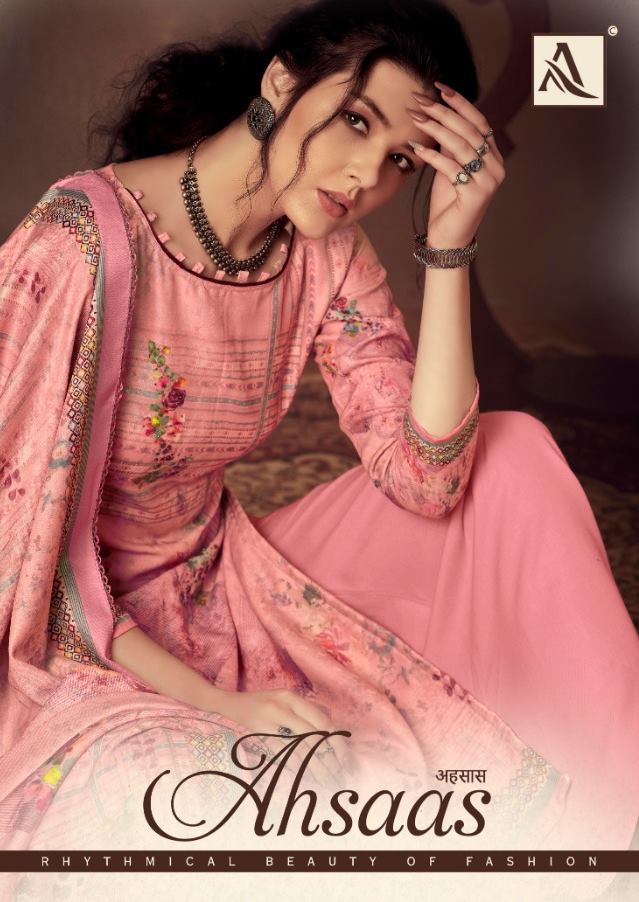 Alok Suits Ahsaas Pure Jam Cotton Digital Print With Swarovs...