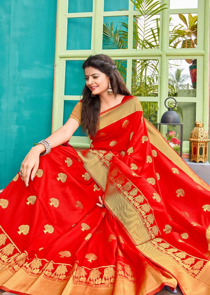 Exclusive Banarasi Silk With Weaving Traditional Saree Colle...