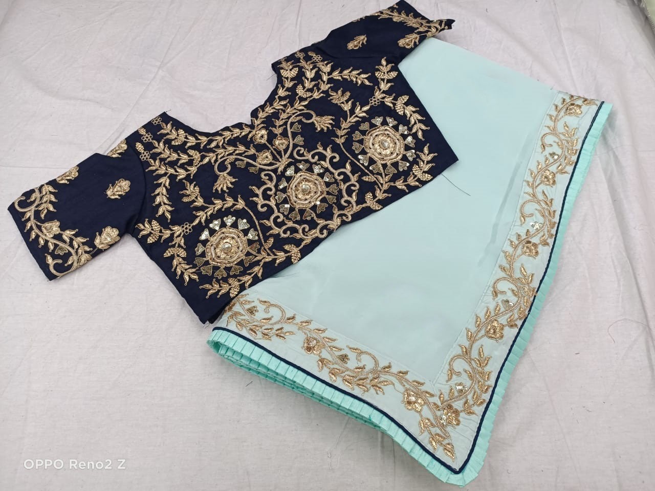 Crepe Silk Saree With Fancy Stitch Blouse At Wholesale Rates