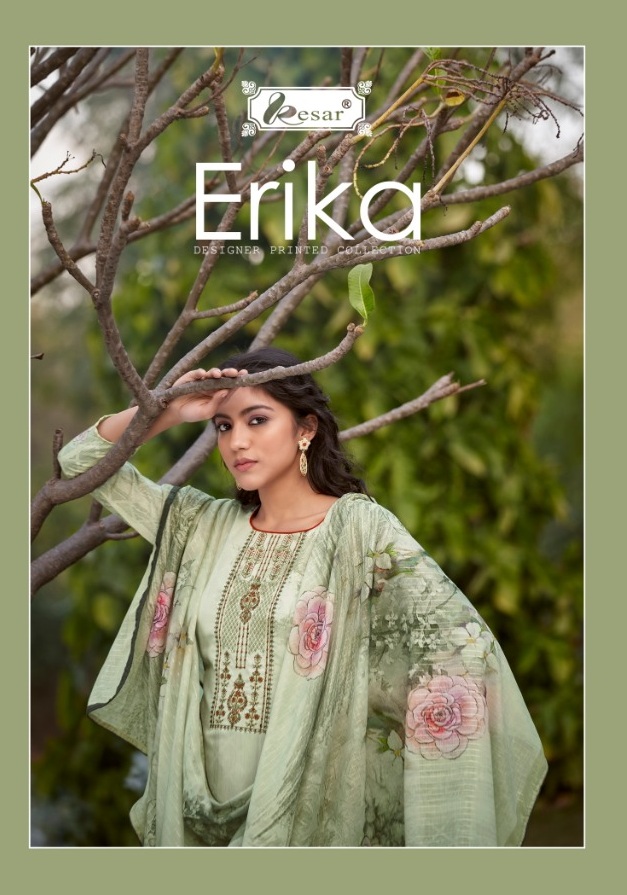 Kesar Erika Pure Jam Digital Print With Kashmiri Embroidery ...