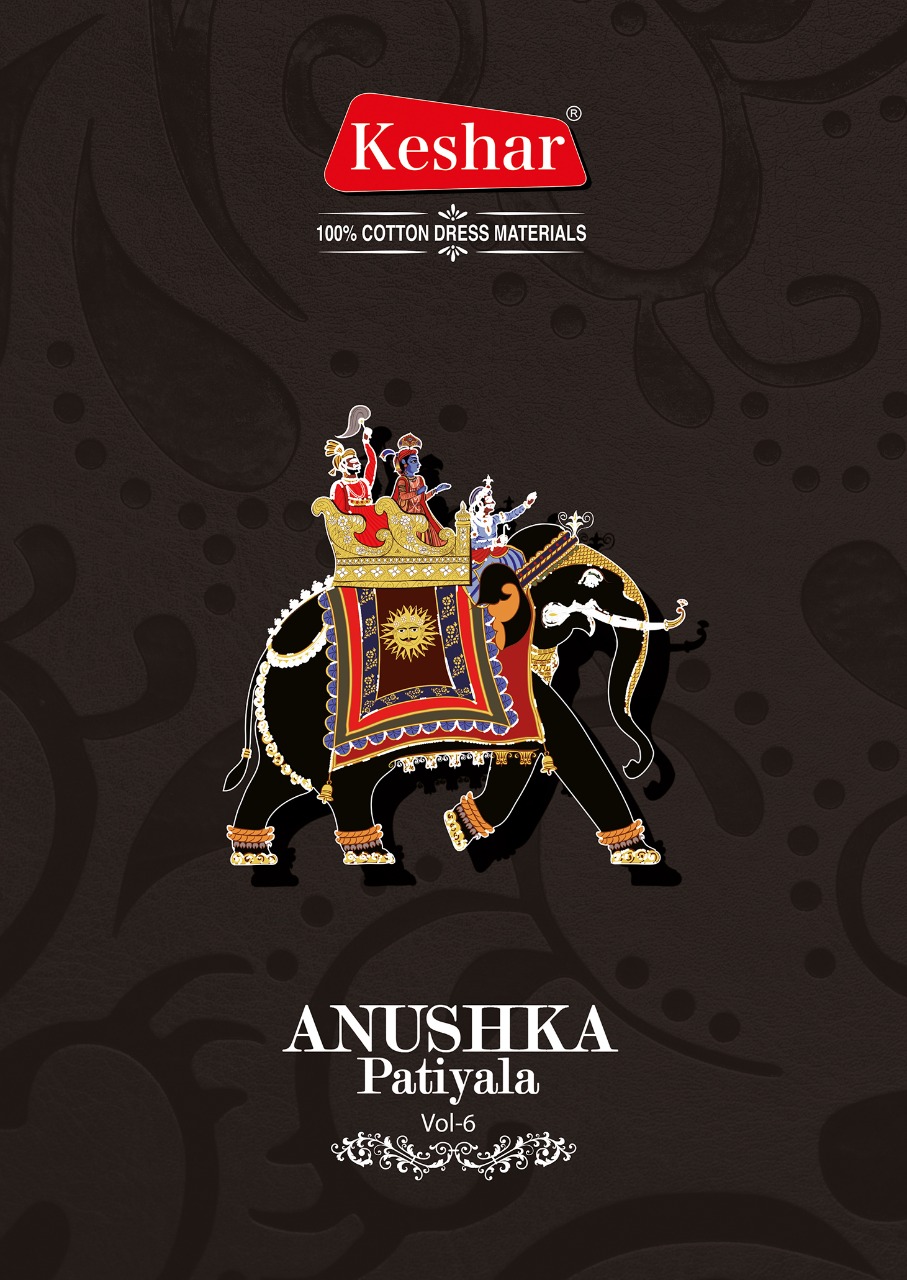 Keshar Anushka Vol 6 Pure Cotton Printed Regular Wear Patiya...