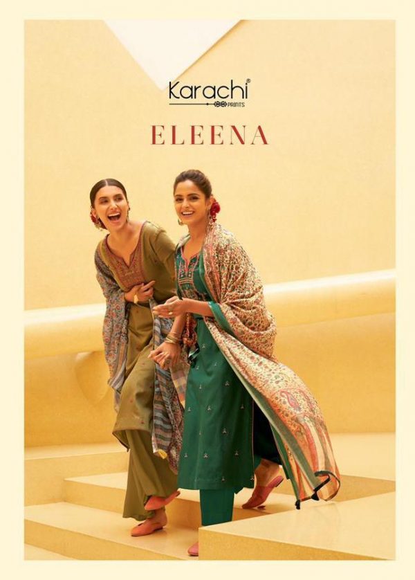 Kesar Karachi Eleena Jam Silk With Embroidery Work Dress Mat...