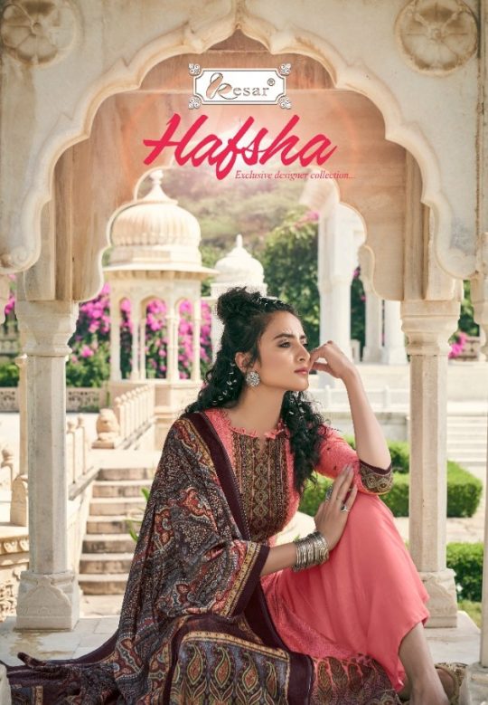 Kesar Karachi Hafsha Digital Printed Heavy Pure Pashmina Dre...