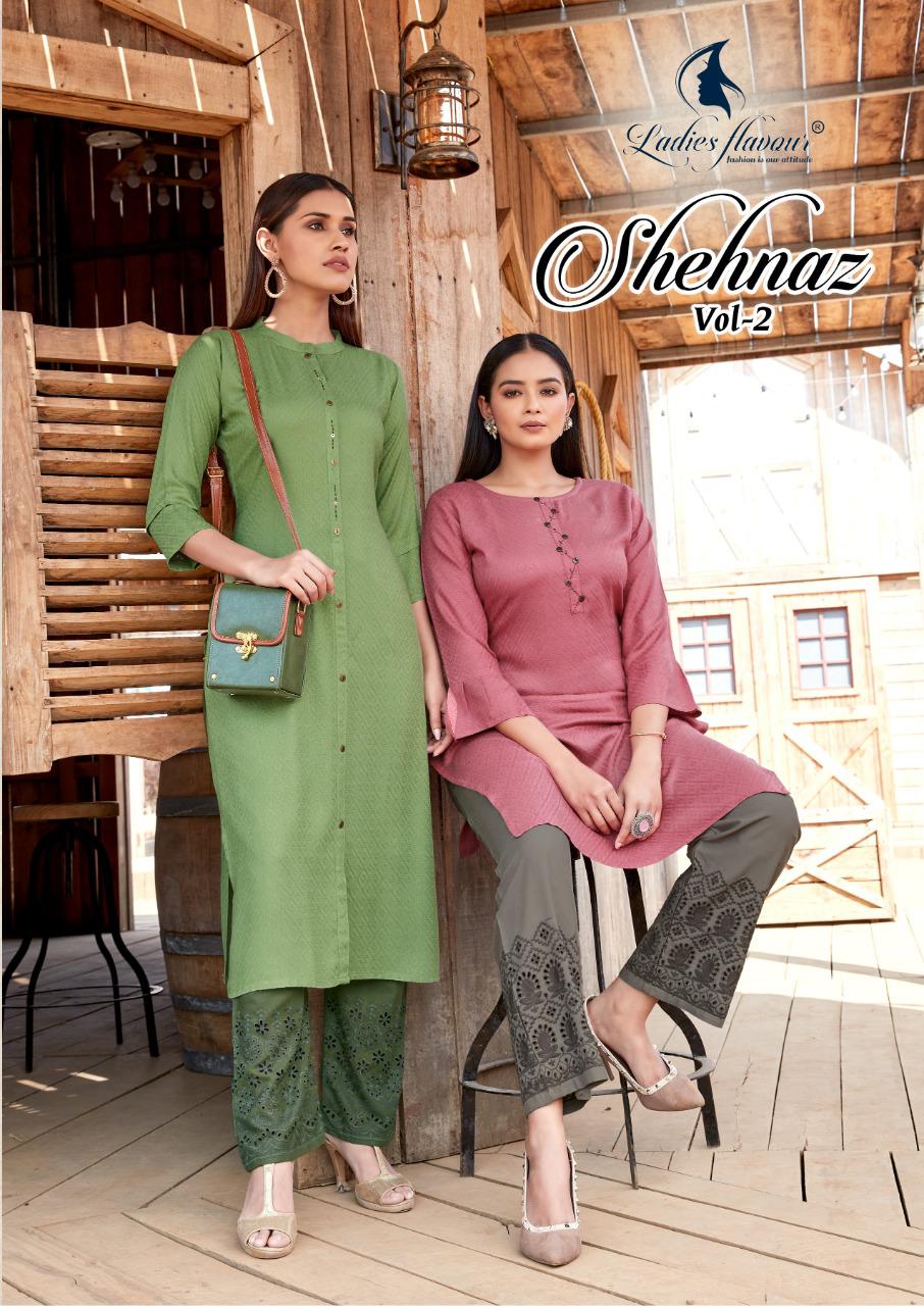 Ladies Flavour Shehnaz Vol 2 Rayon With Embroidery Work Stra...