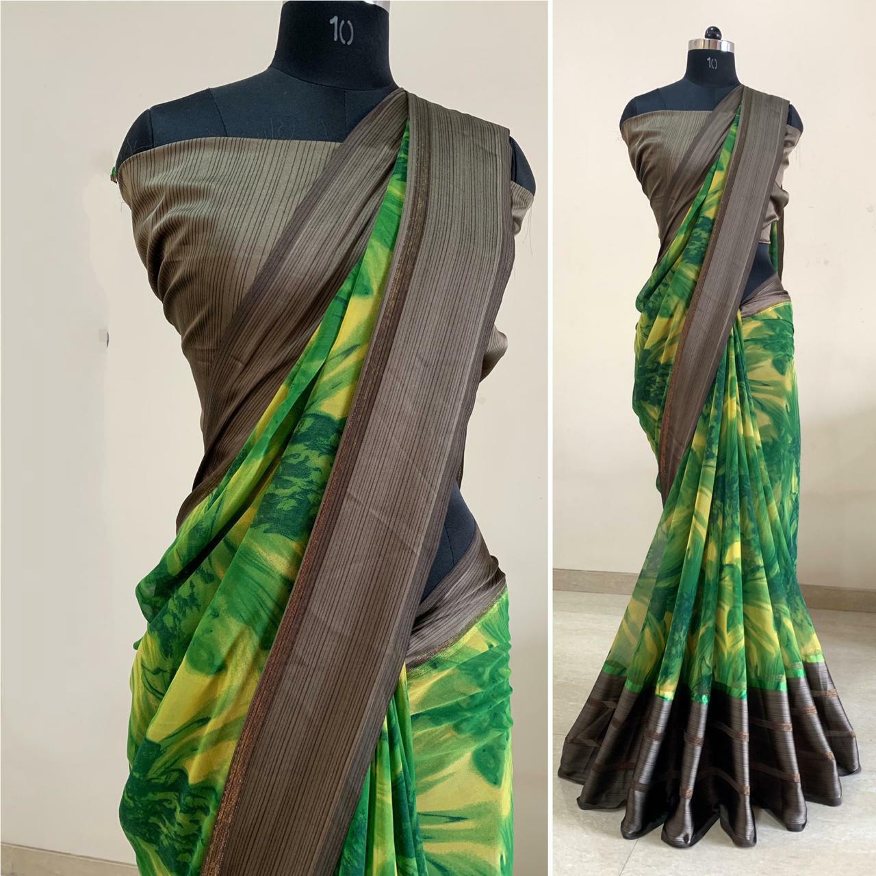 Mds Satin Patta Regular Wear Sarees Collection At Wholesale ...