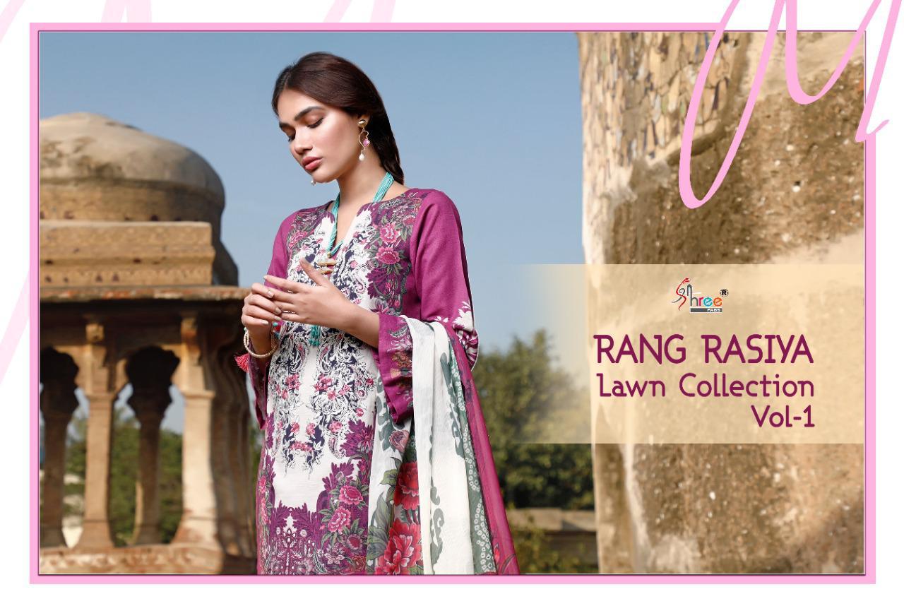 Shree Fab Rang Rasiya Lawn Collection Vol 1 Pure Cotton With...