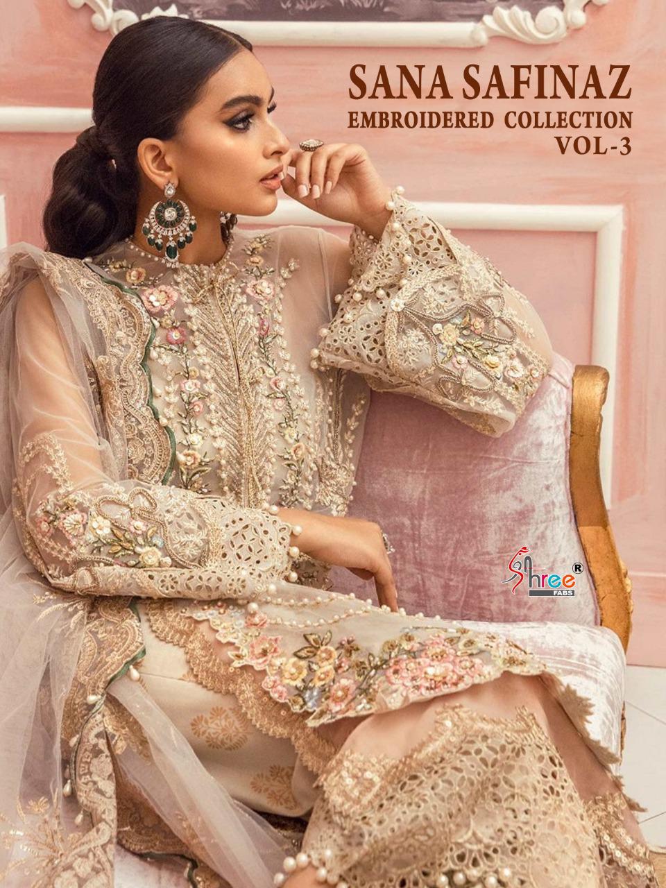 Shree Fab Sana Safinaz Embroidered Collection Vol 3 Heavy Ne...