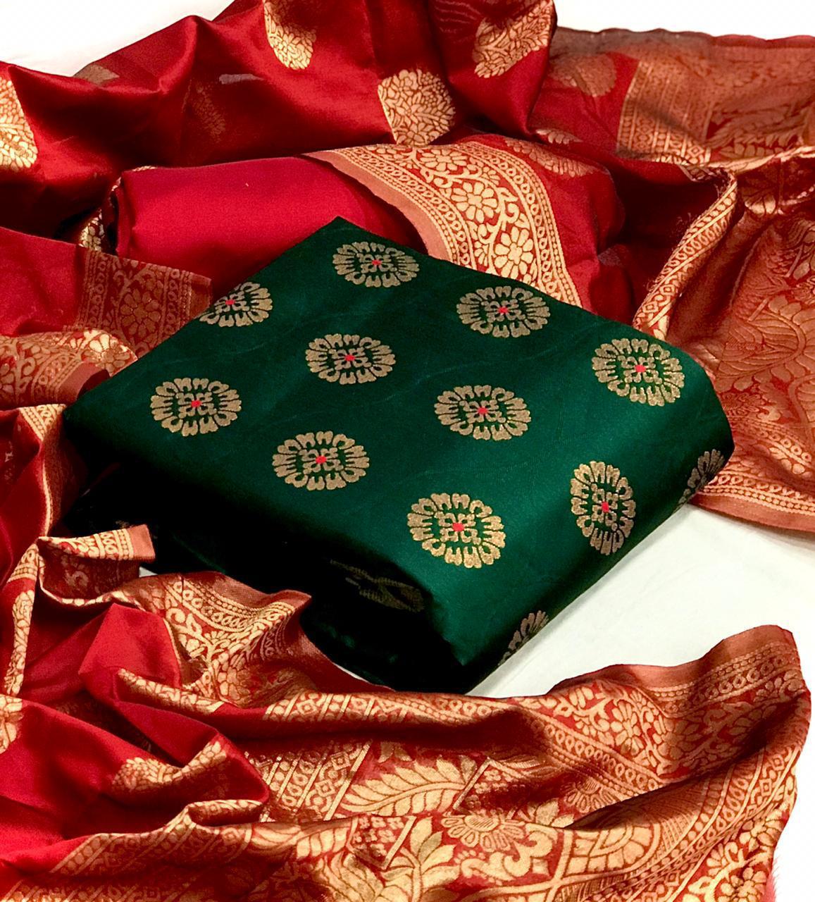 Latest Banarasi Silk Ikkat Vol 7 Jacquard Weaving Dress Mate...