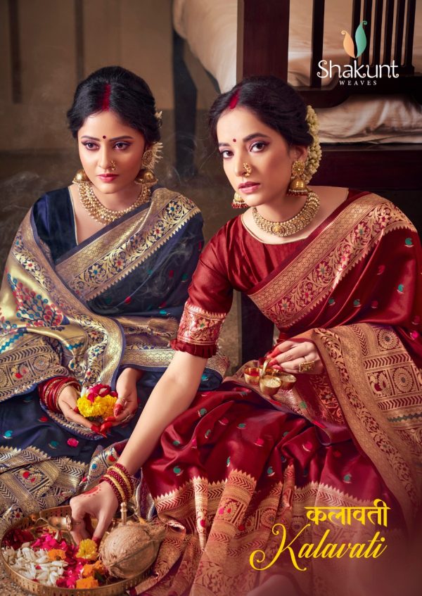 Shakunt Weaves Kalavati Art Silk Wedding Wear Sarees Collect...