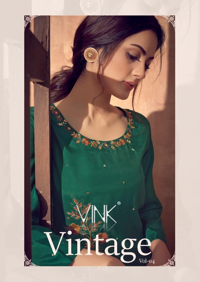 Vink Vintage Vol 4 Pure Viscose With Hand Work Fancy Designe...