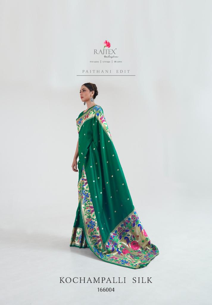 Rajtex Kochampalli Silk Pure Paithani Silk Wedding Wear Sare...