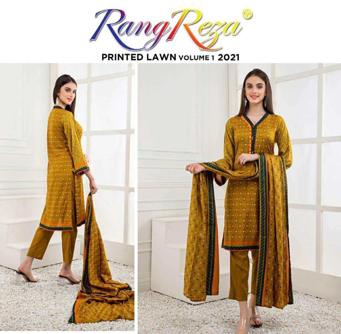 Zs Textiles Rang Reza Lawn Vol 1 Lawn Printed Pakistani Coll...