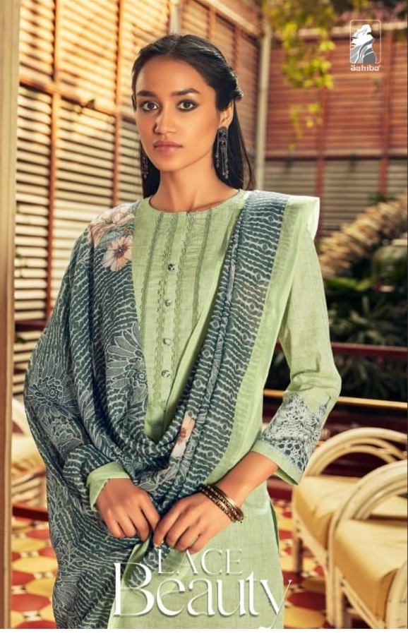 Sahiba Lace Beauty Cambric Cotton Digital Print With Hand Wo...