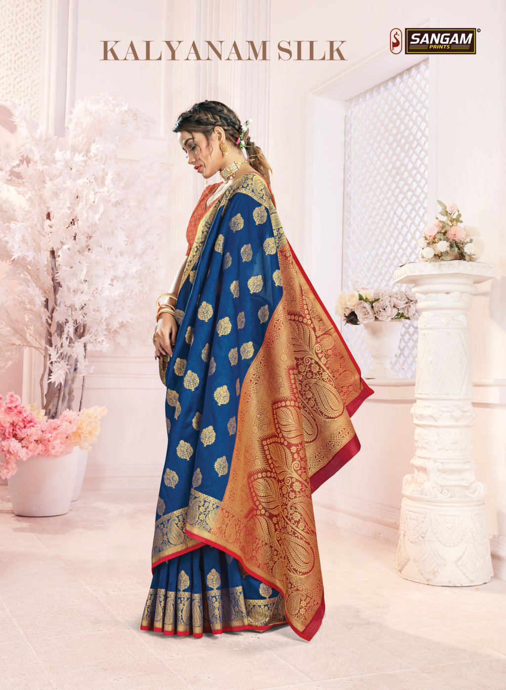 Sangam Prints Kalyanam Silk Handloom Silk With Jari Weaving ...