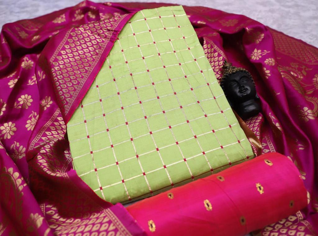 Latest Banarasi Silk Ikkat Vol 8 Jacquard Weaving Dress Mate...