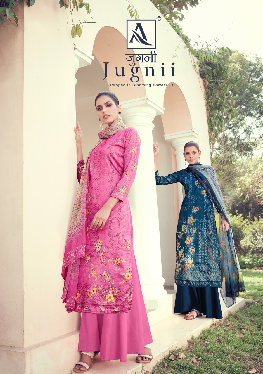 Alok Suit Jugnii Pure Jam Cotton Digital Print With Swarovsk...