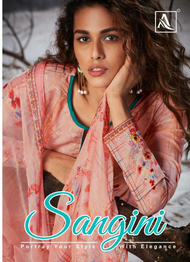 Alok Suits Sangini Fancy Cotton Embroidery Work With Digital...