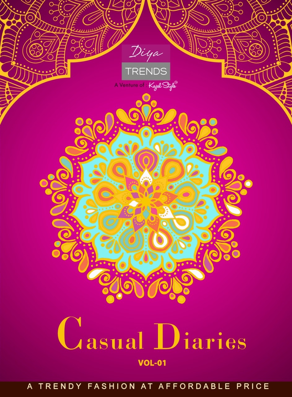 Diya Trends Casual Diaries Vol 1 Heavy Rayon With Embroidery...