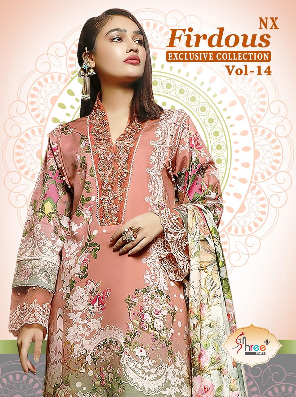 Shree Fabs Firdous Exclusive Collection Vol 14 Nx Pure Lawn ...