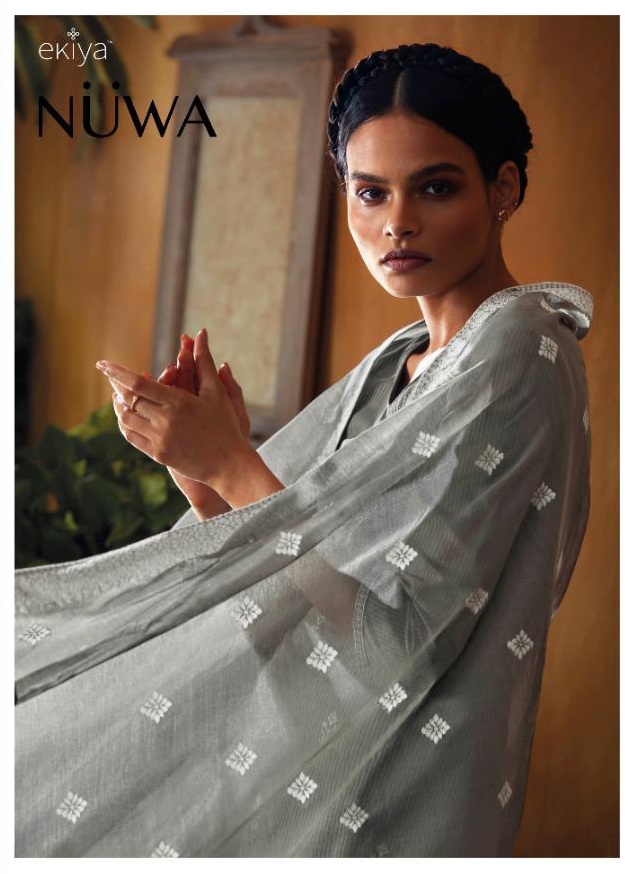 Ganga Ekiya Nuwa Cotton Jacquard With Embroidery Work Salwar...