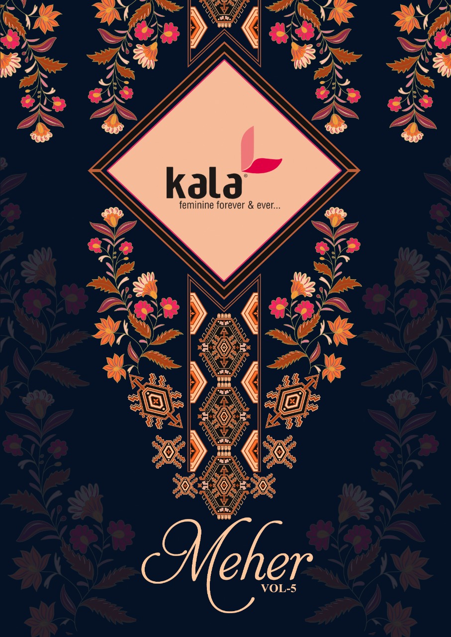 Kala Fashion Meher Vol 5 Premium Cotton Karachi Print Dress ...
