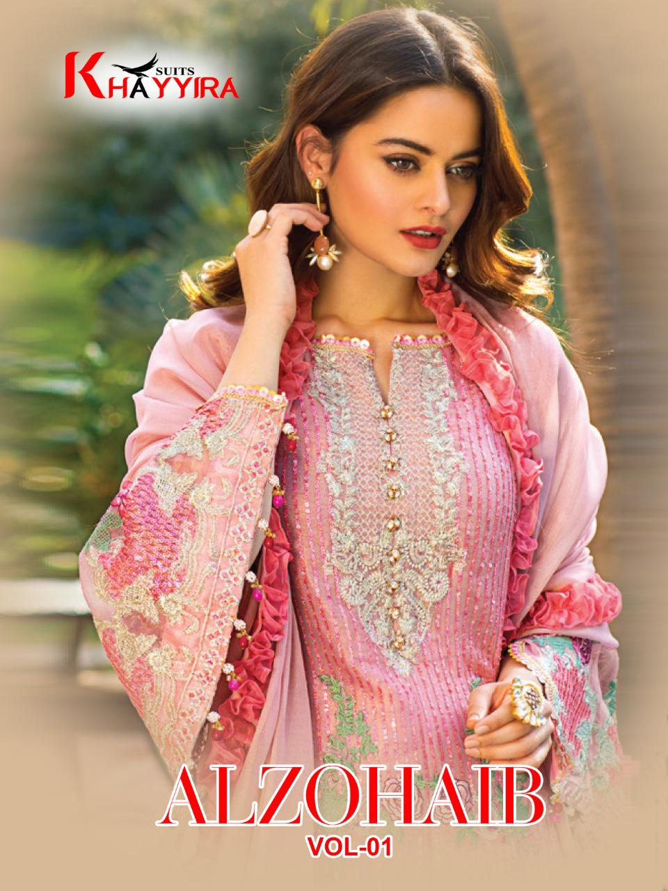 Khayyira Alzohaib Vol 1 Faux Georgette With Heavy Embroidery...