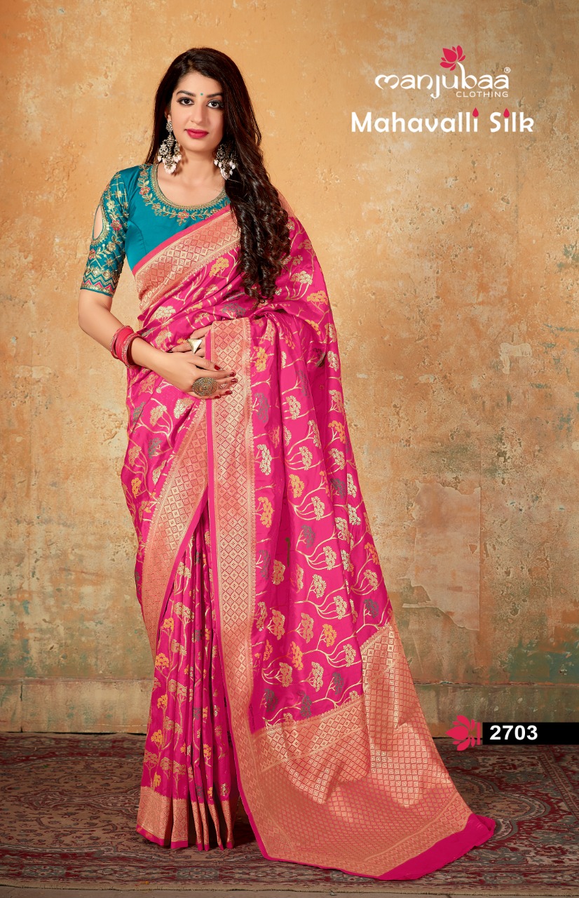Manjubaa Clothing Mahavalli Silk Soft Banarasi Silk Traditio...
