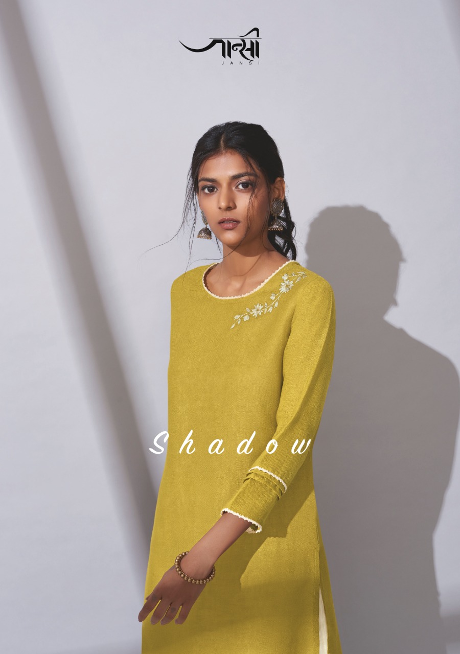 Omtex Jansi Shadow Linen Cotton With Embroidery Work Kurti W...