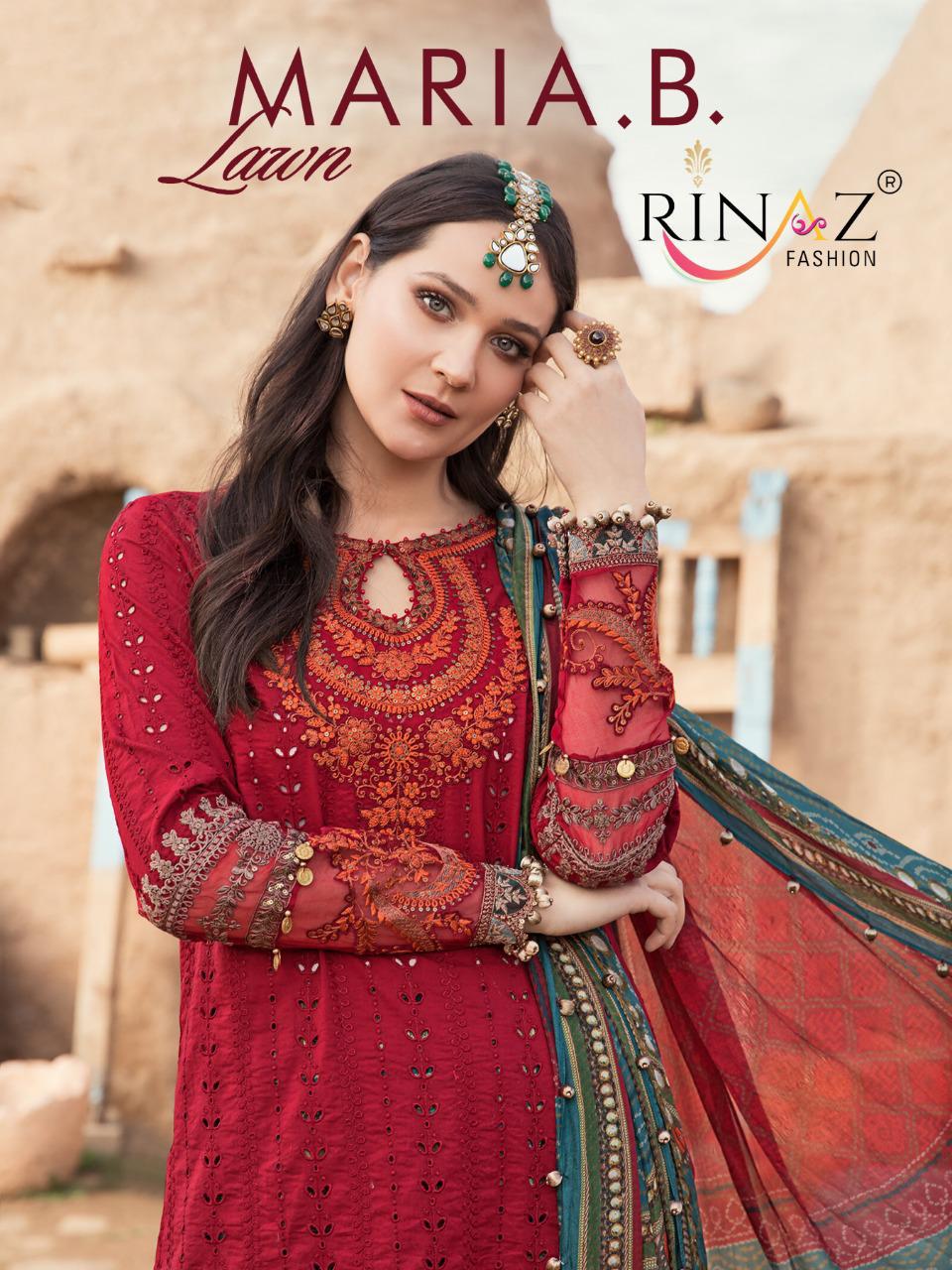 Rinaz Fashion Maira B Cambric Cotton With Heavy Embroidery W...