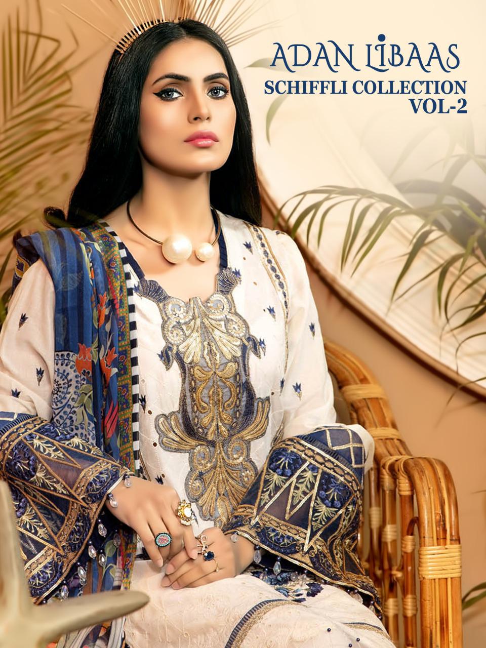 Shree Fab Adan Libaas Schiffli Collection Vol 2 Pure Cotton ...