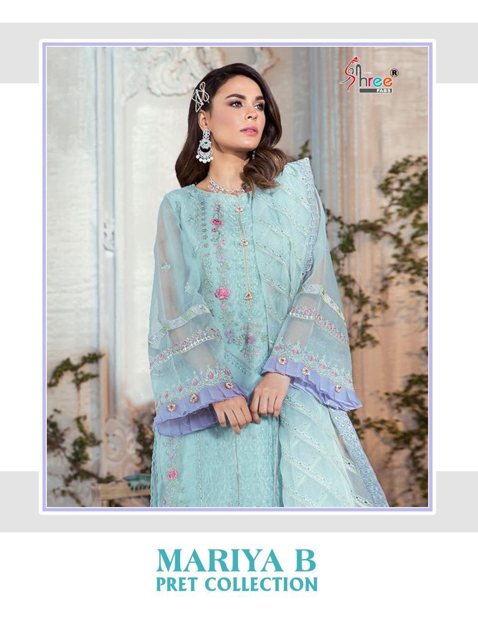 Shree Fab Mariya B Pret Collection Cambric Cotton Net With E...