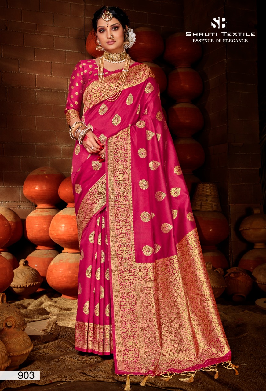 Shruti 900 Series Soft Silk Heavy Wedding Wear Sarees At Who...