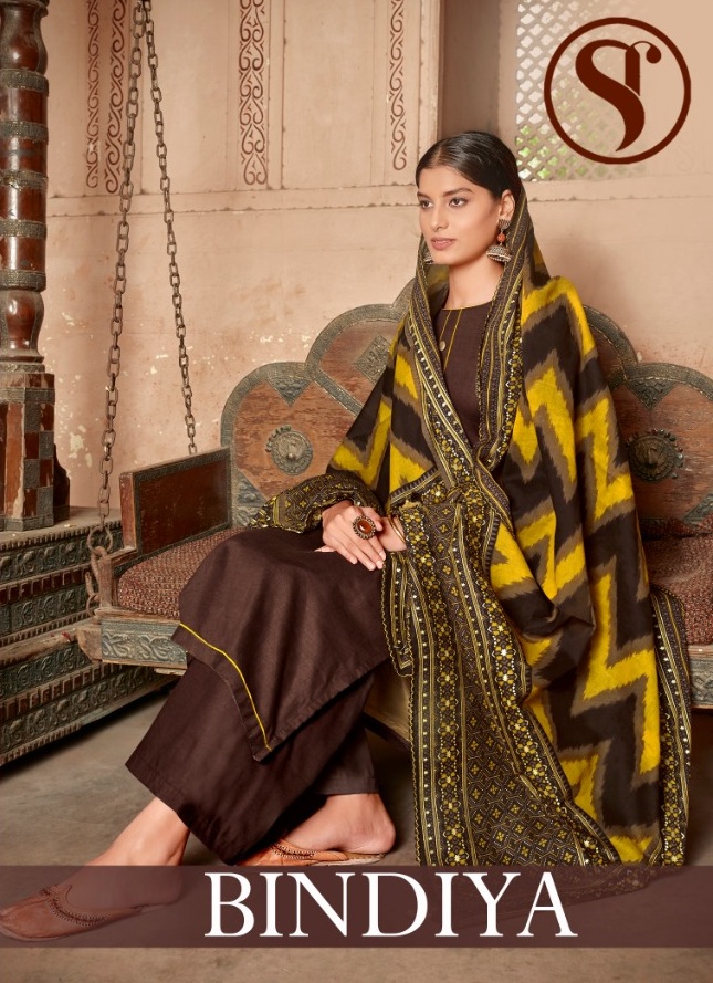 Sweety Fashion Bindiya Jam Satin Printed Dress Material Coll...