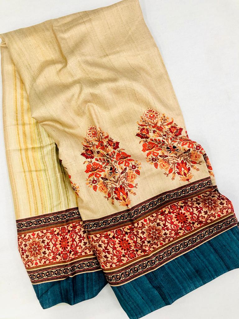 Triveni Silk Dola Silk With Digital Printed Sarees At Wholes...