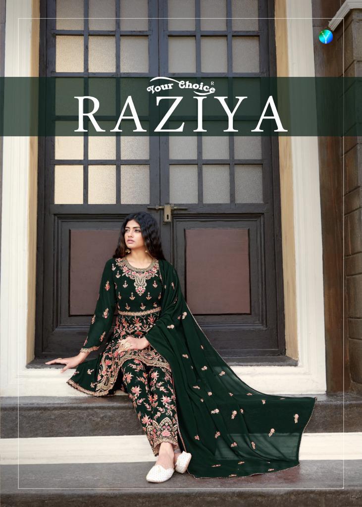 Your Choice Raziya Blooming Georgette With Embroidery Work S...