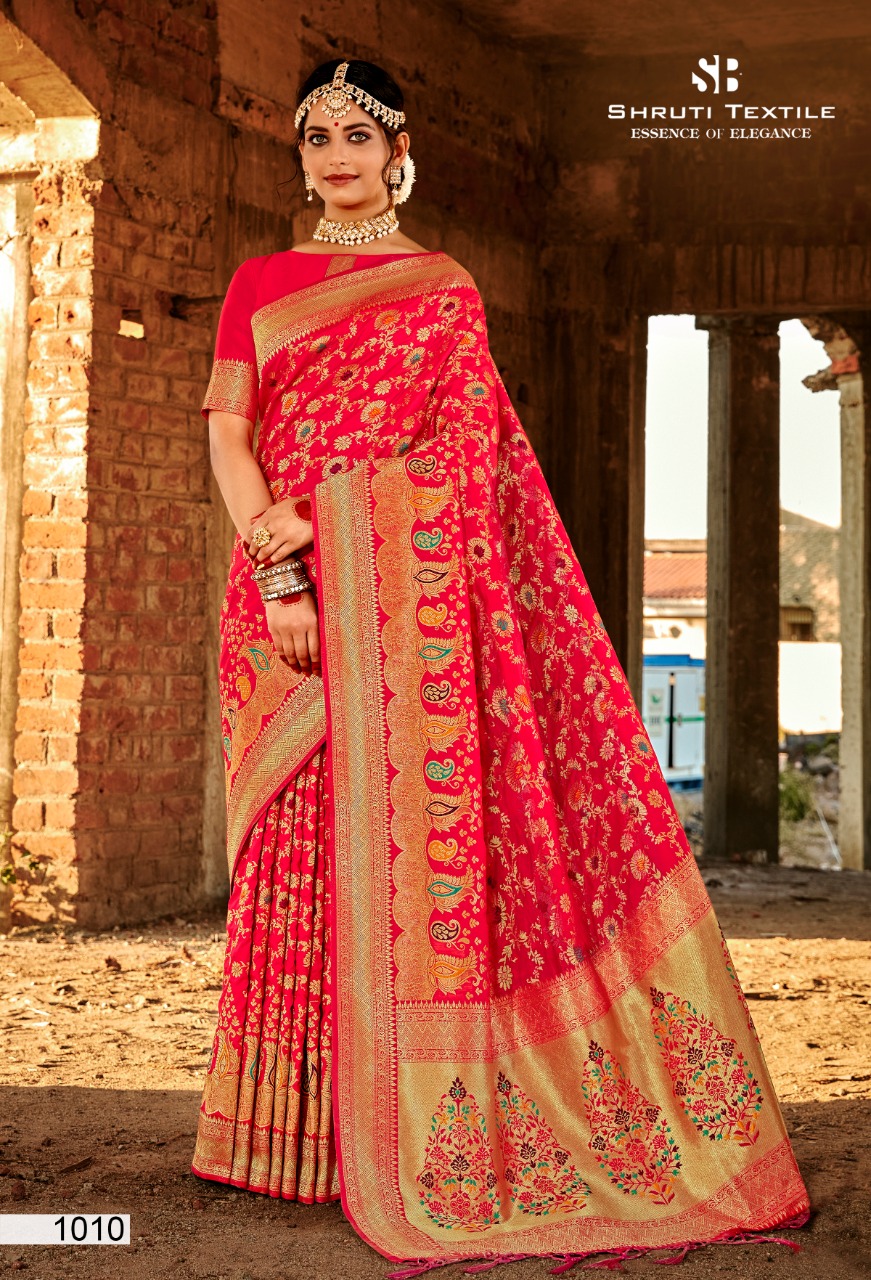 Shruti 1000 Series Soft Silk Heavy Wedding Wear Sarees At Wh...