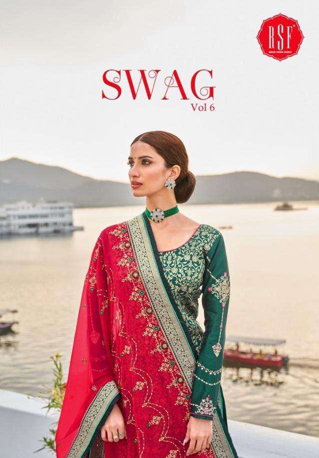 Rsf Swag Vol 6 Pure Silk Jacquard With Embroidery Work With ...